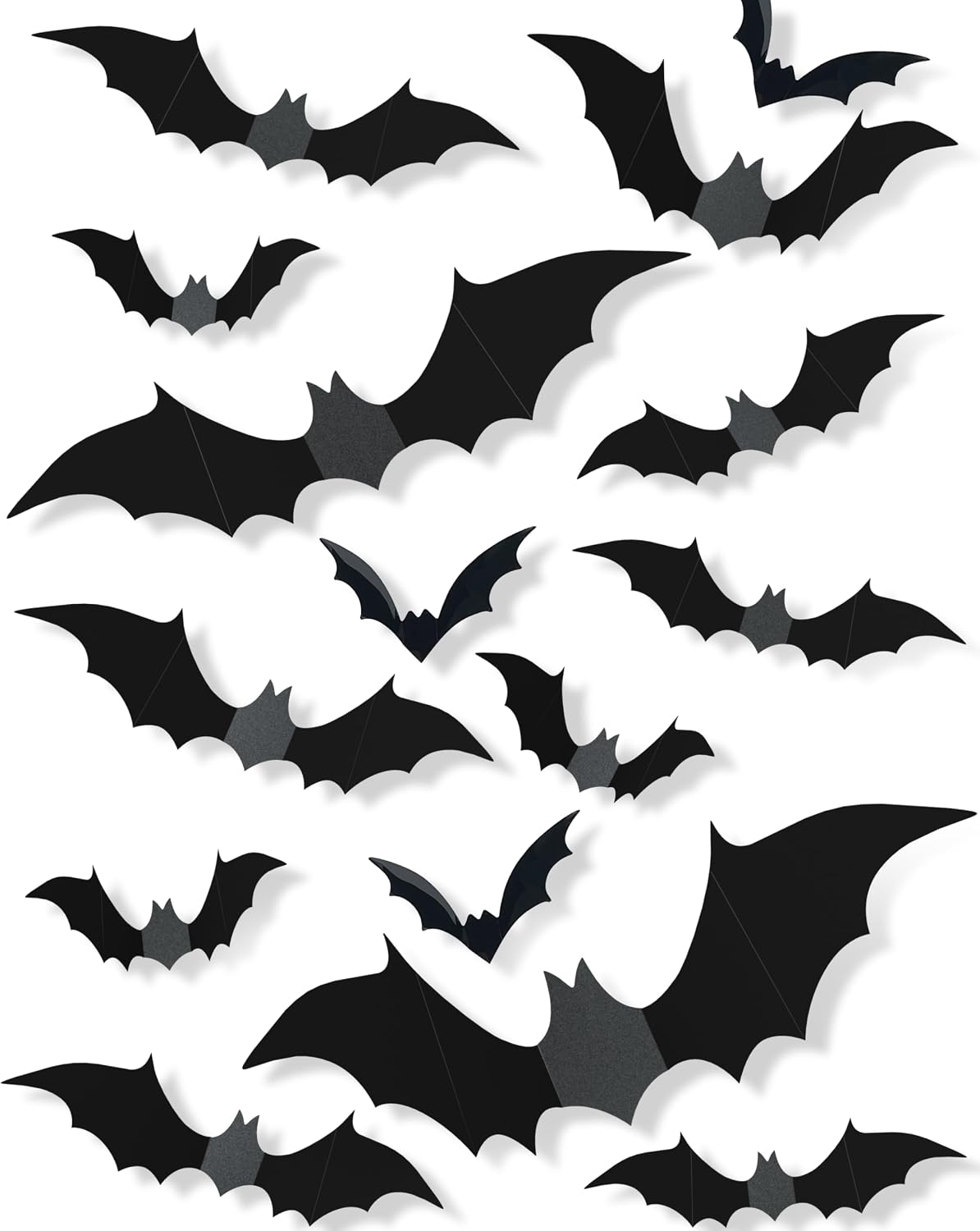 120-piece 3D Halloween bat wall stickers